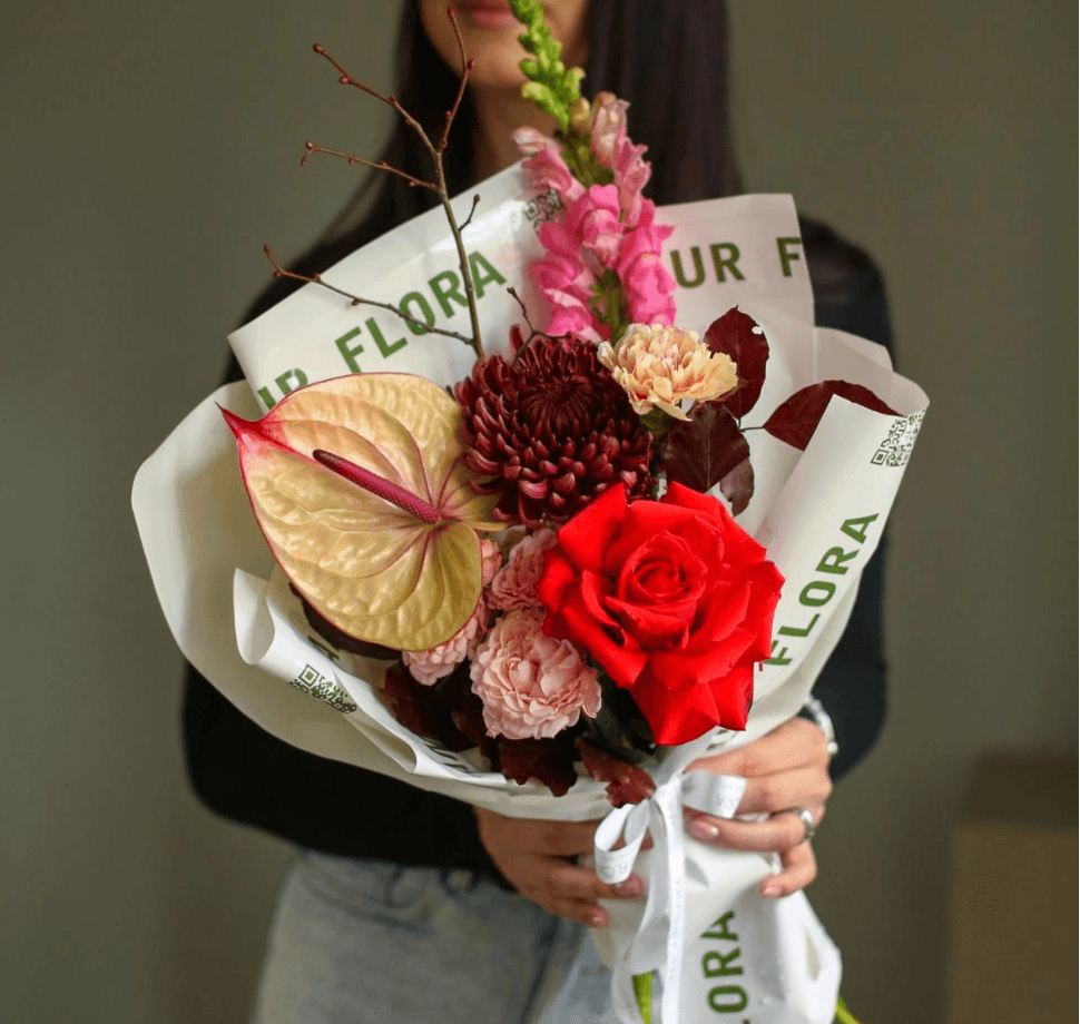 Букет 193(красный )