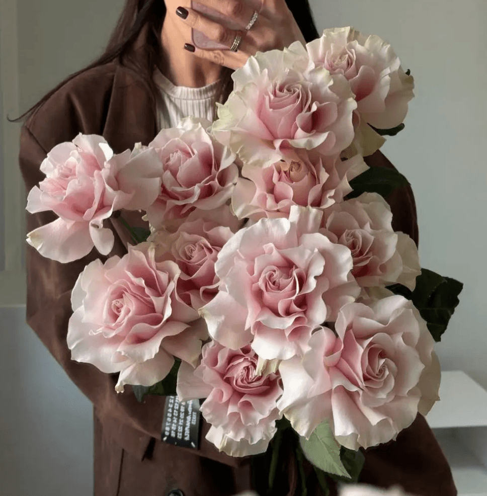 Розы Pink Mondiale(9шт)